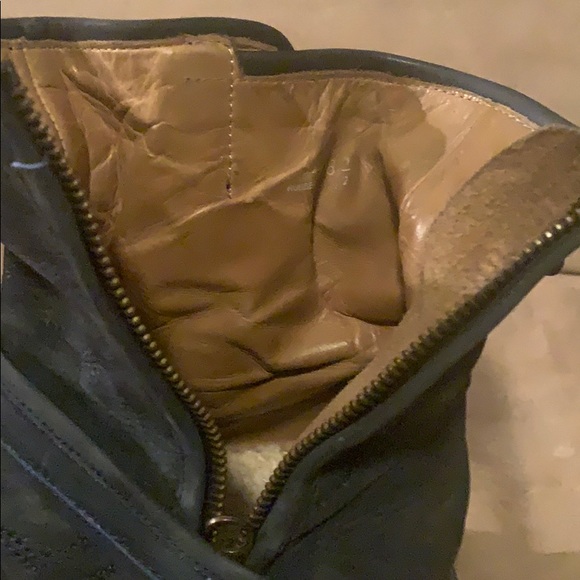 Gorgeous Italian Leather Navy Blue Ugg Moto Boots - Picture 7 of 13